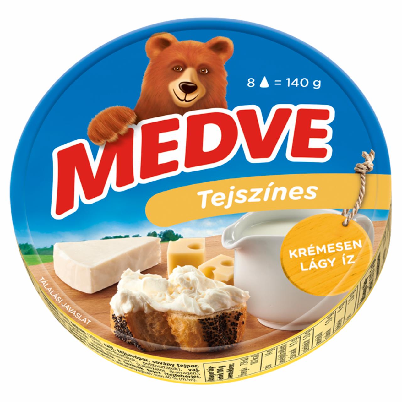 Képek - Medve tejszínes kenhető, félzsíros ömlesztett sajt 8 x 17,5 g (140 g)