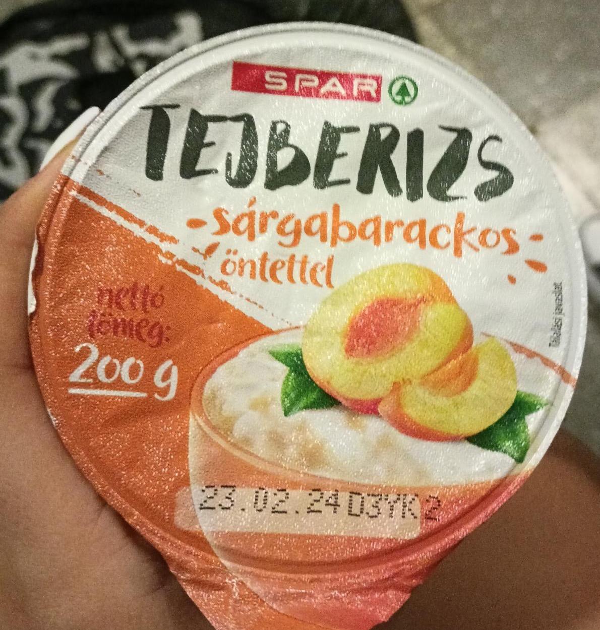 Képek - Tejberizs sárgabarackos öntettel Spar