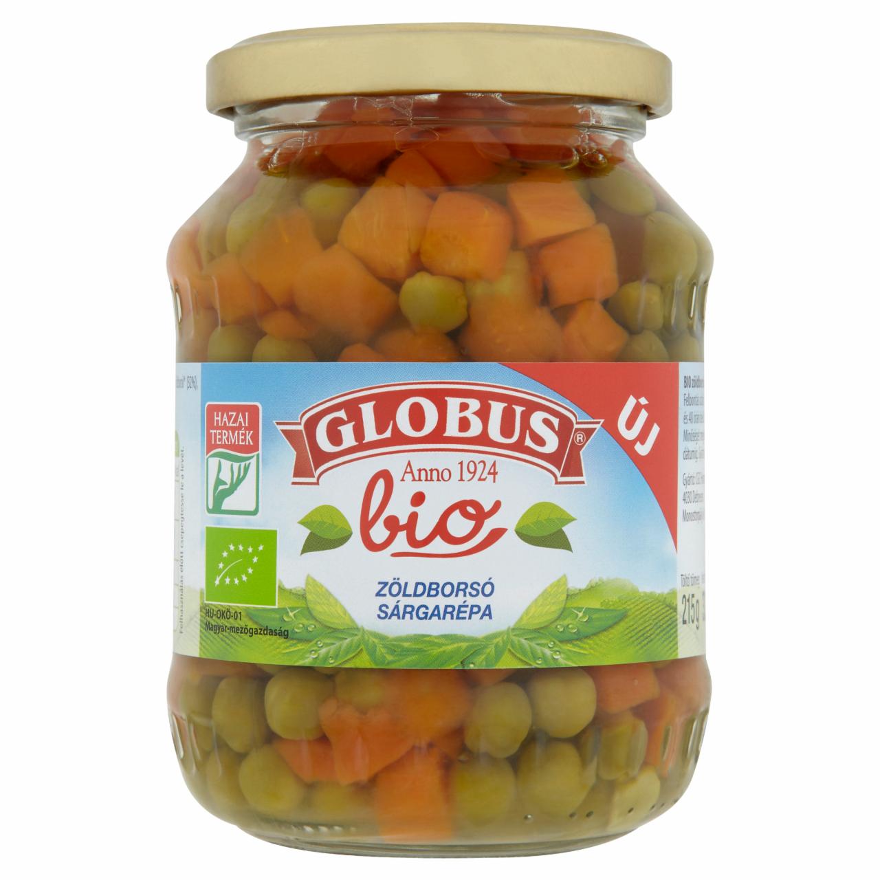 Képek - Globus BIO zöldborsó sárgarépakockával 330 g
