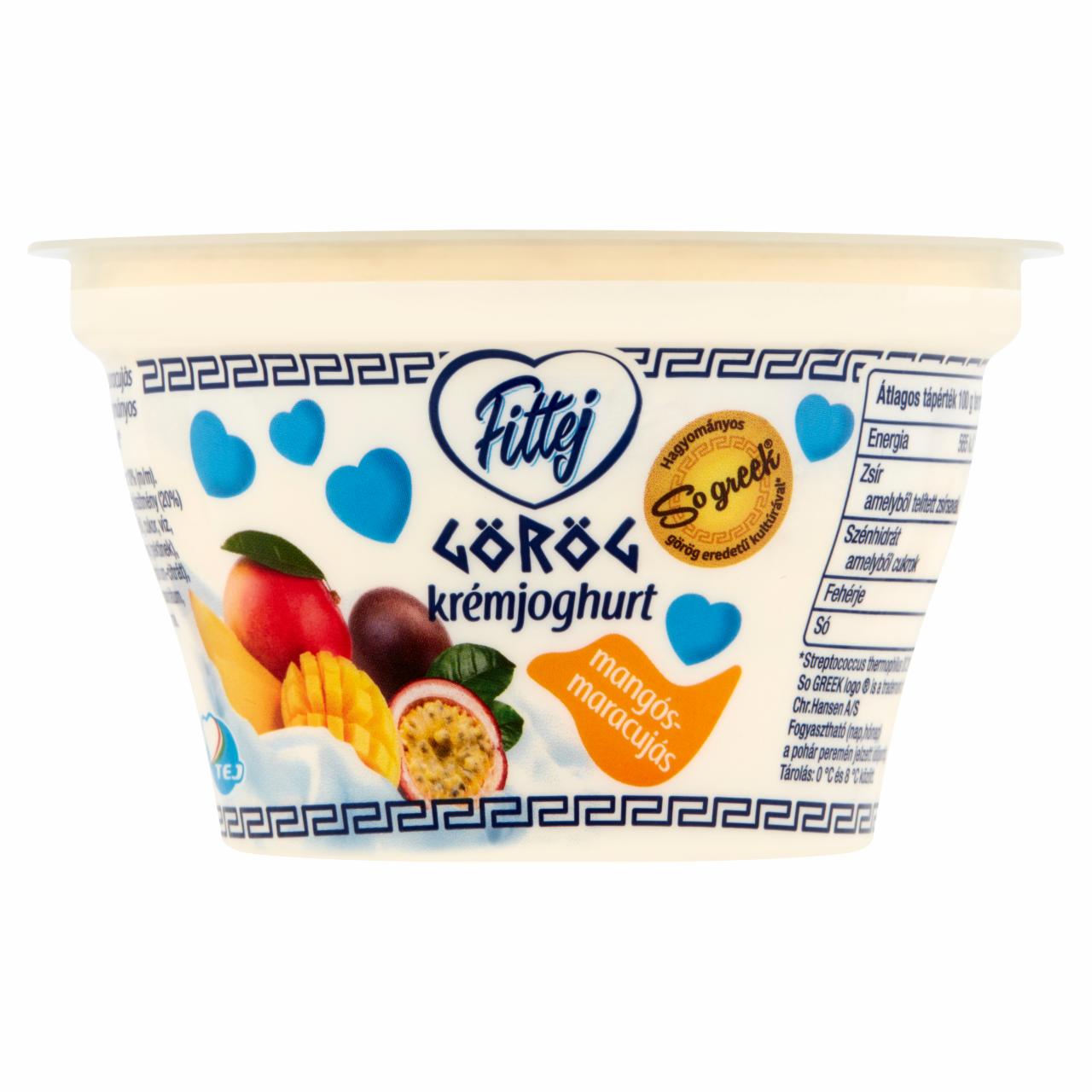 Képek - Fittej mangós-maracujás görög krémjoghurt 150 g