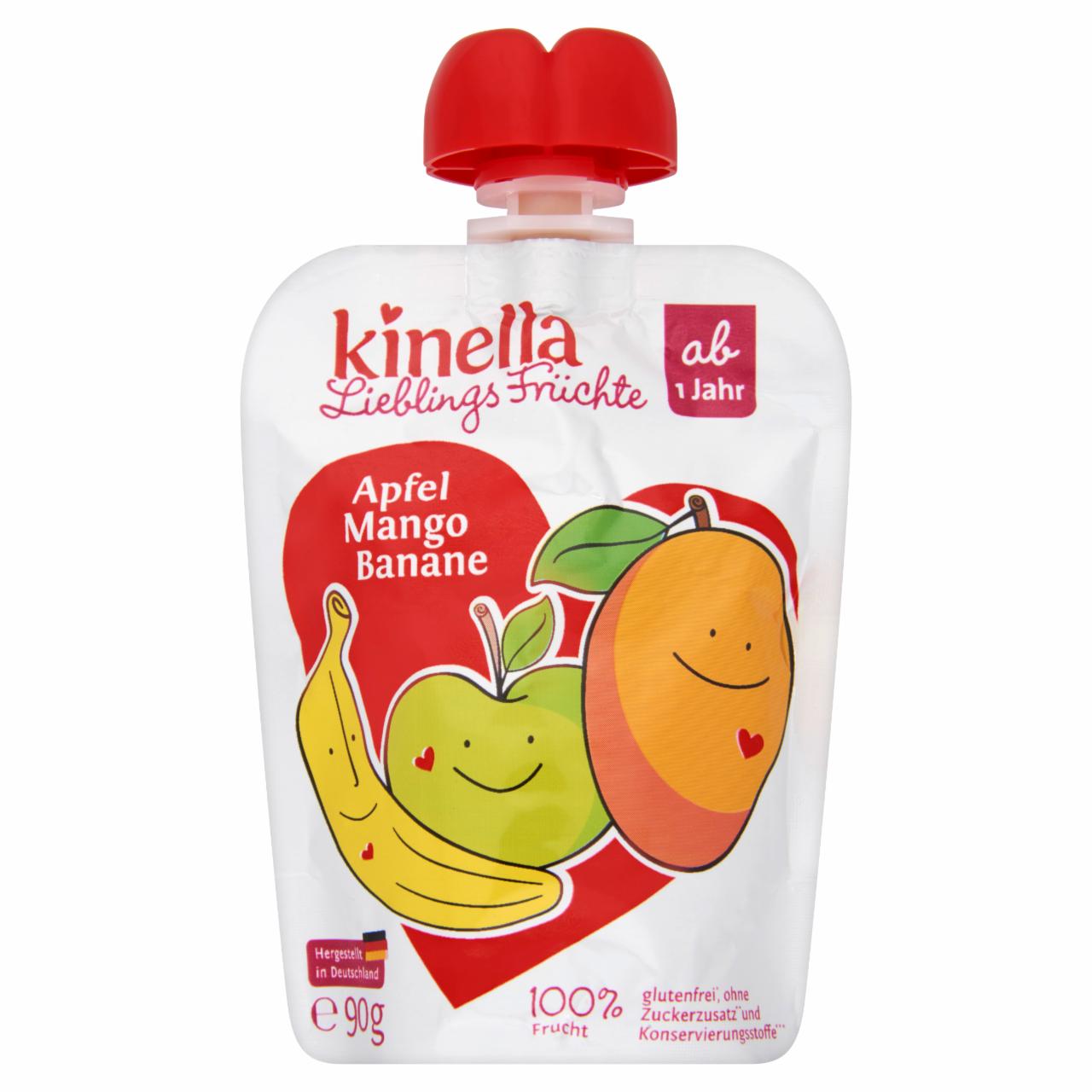 Képek - Kinella 100% gyümölcs alma-mangó-banán püré 90 g