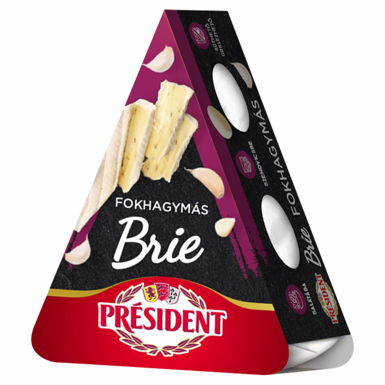 Képek - Président Brie fokhagymás, zsírdús sajt 125 g