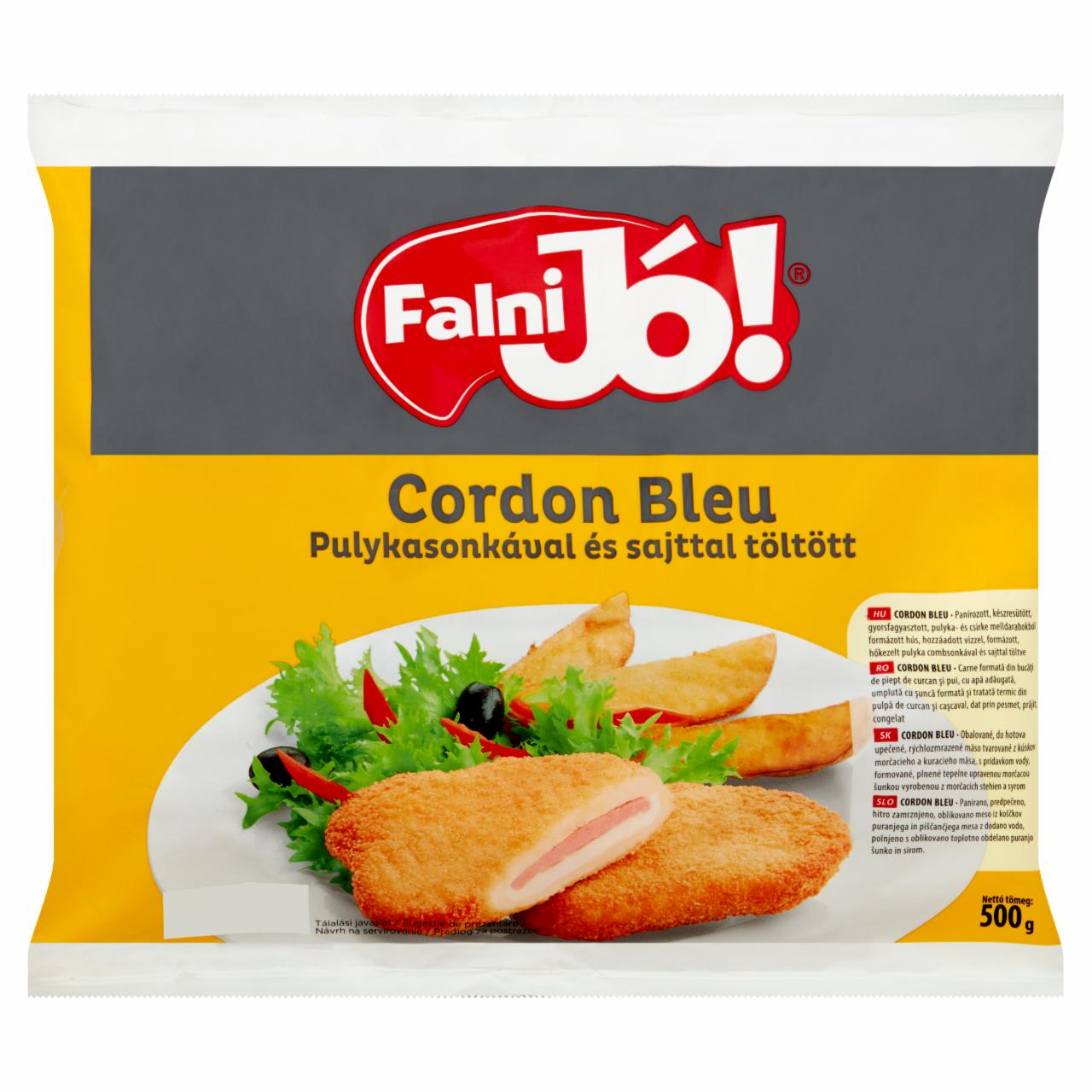 Képek - Falni Jó! gyorsfagyasztott pulykasonkával és sajttal töltött cordon bleu 500 g