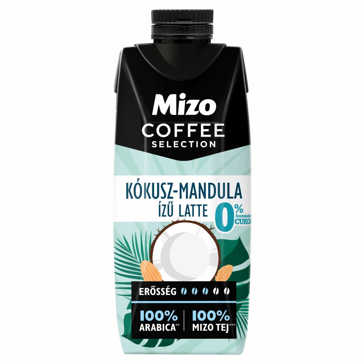 Képek - Mizo Coffee Selection Kókusz-Mandula ízű Latte UHT zsírszegény kávés tej édesítőszerekkel 250 ml