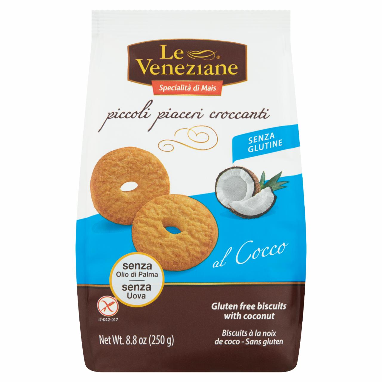 Képek - Le Veneziane gluténmentes kókuszos keksz 250 g