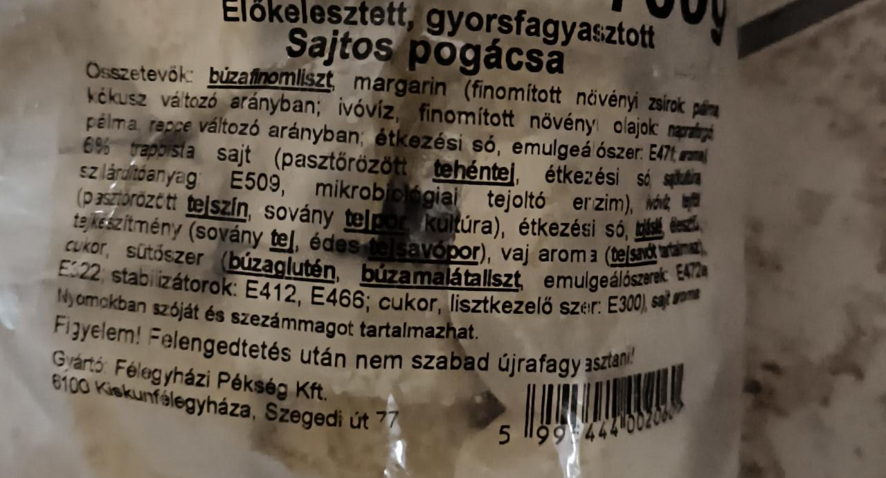 Képek - Előkelesztett gyorsfagyasztott sajtos pogácsa Félegyházi pékség