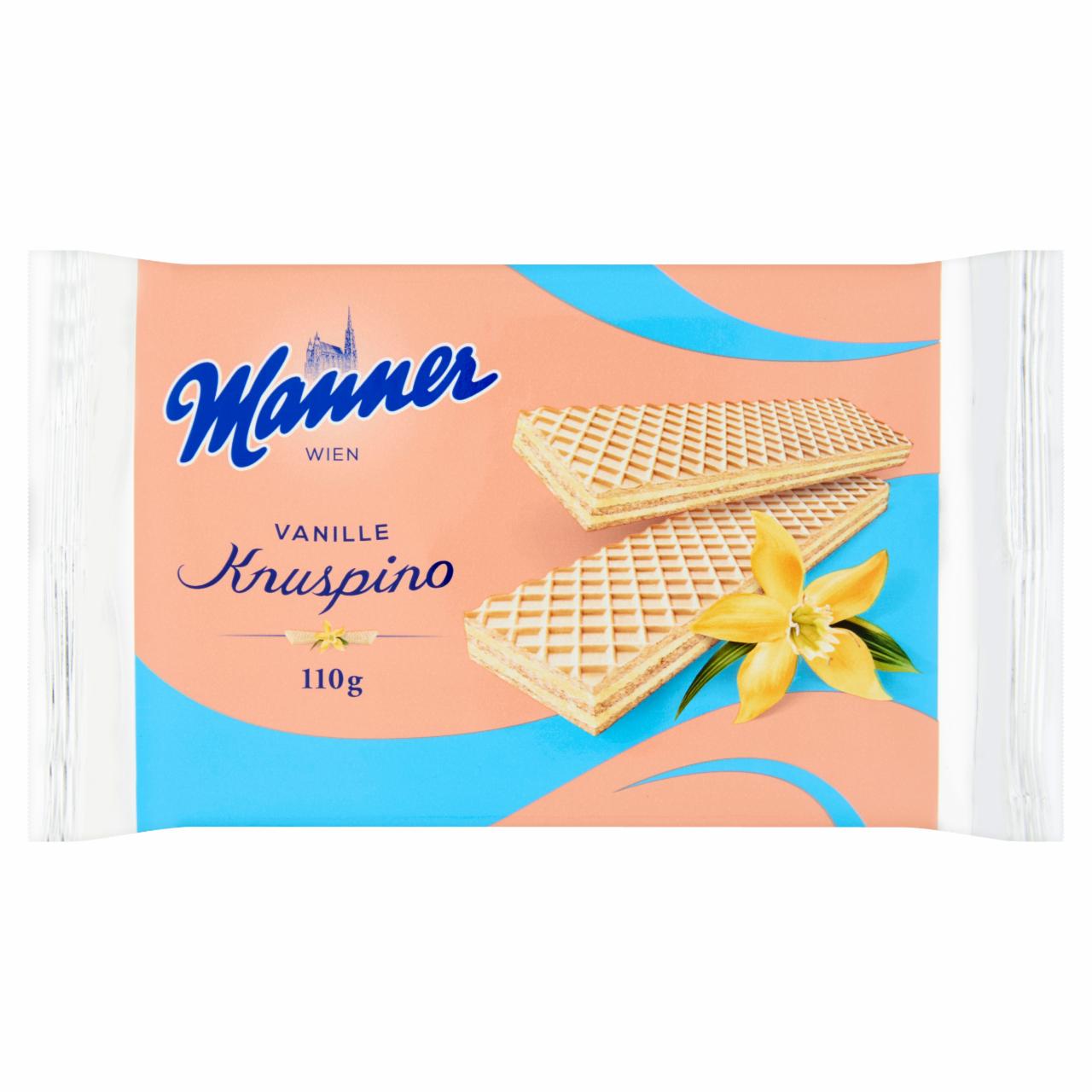 Képek - Manner Knuspino tejes-vaníliaízű krémmel töltött ropogós ostyaszeletek 110 g