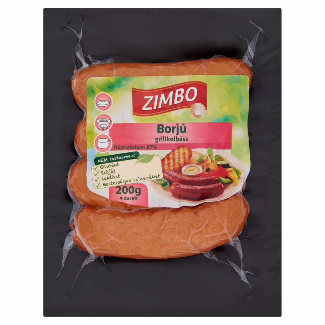 Képek - Zimbo borjú grillkolbász 4 db 200 g