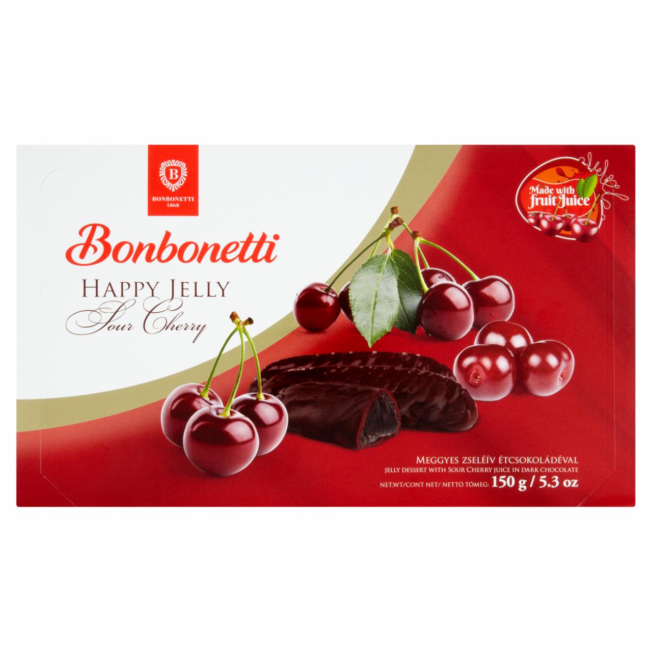 Képek - Bonbobetti Happy Jelly meggyes zseléív étcsokoládéval 150 g