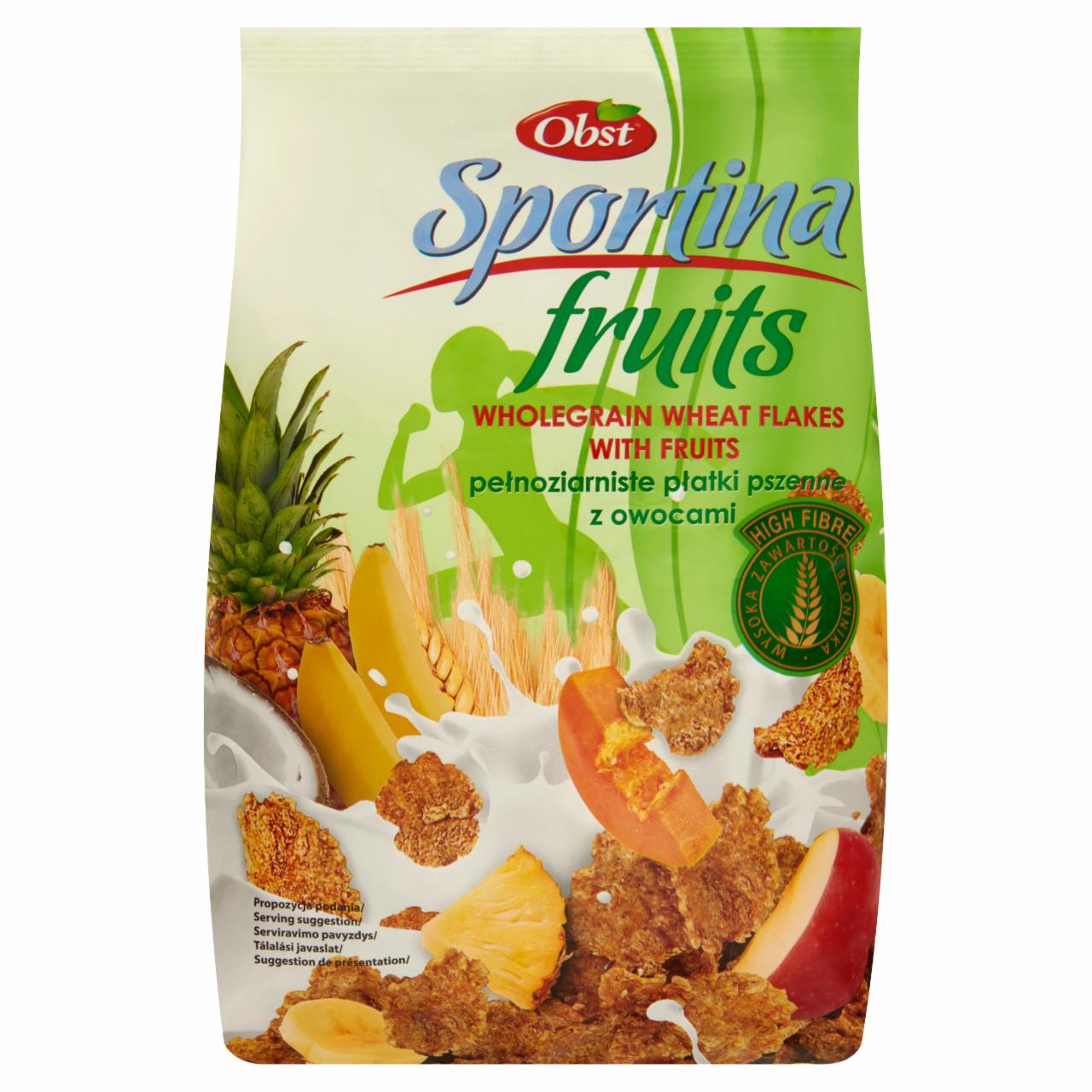 Képek - Obst Sportina Fruits teljes kiőrlésű búzapehely szárított gyümölccsel 250 g