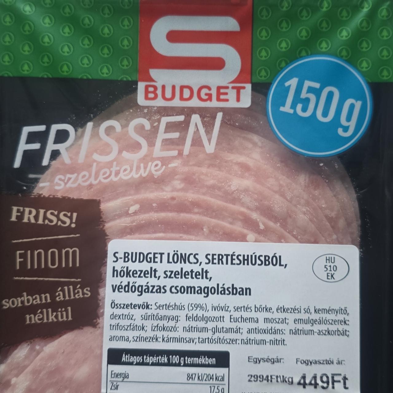 Képek - Löncs sertéshúsbol S Budget