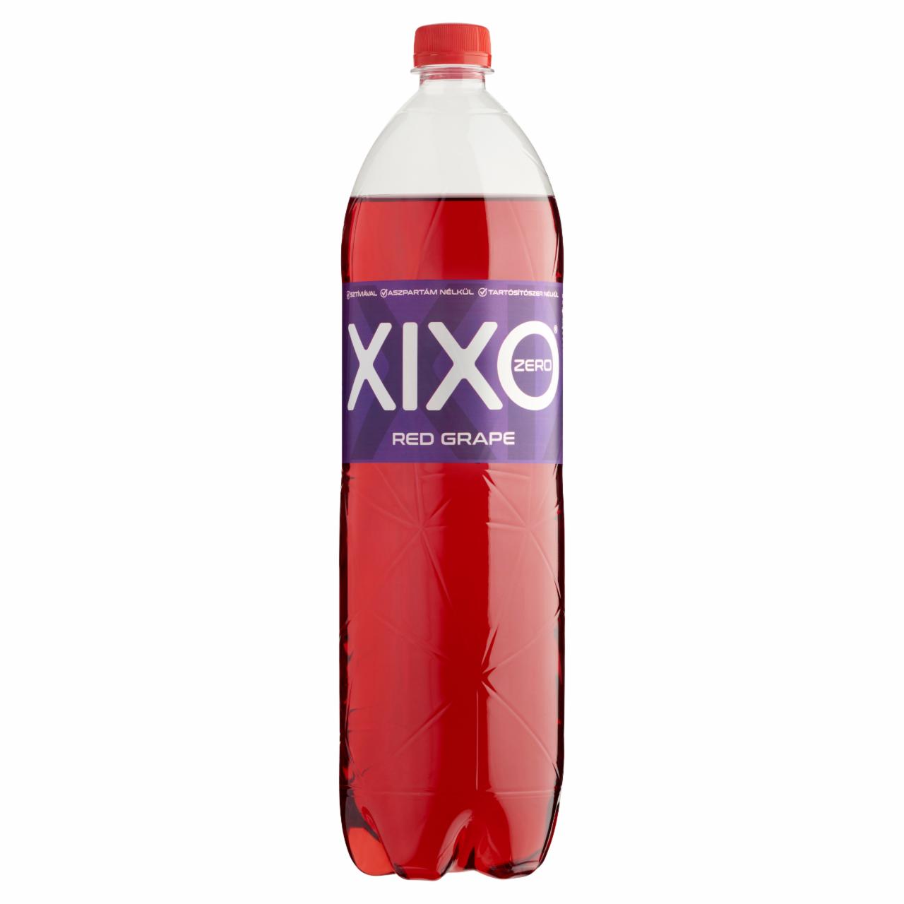 Képek - XIXO Red Grape Zero piros szőlő ízű energia-, cukormentes szénsavas üdítőital édesítőszerekkel 1,5 l