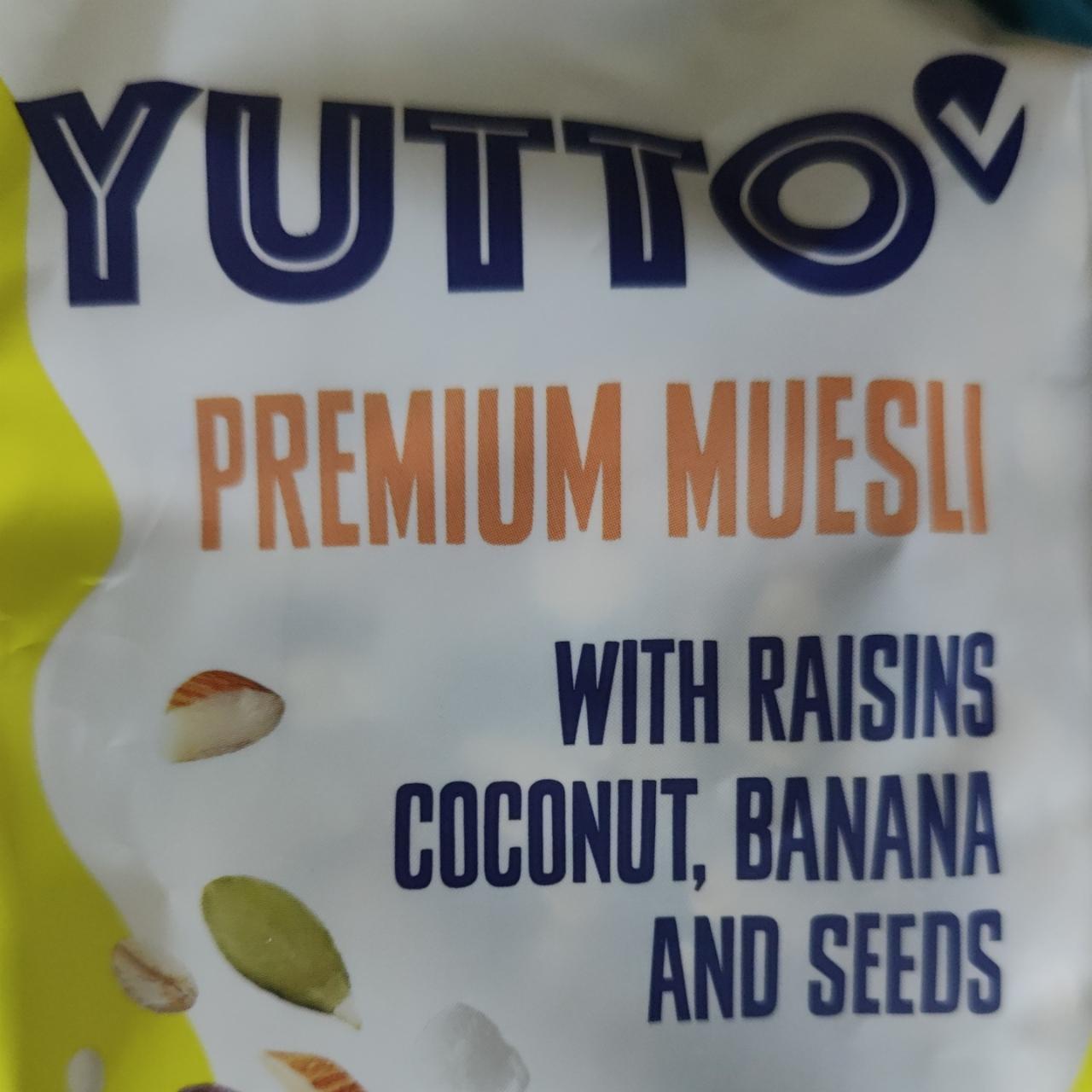 Képek - Premium Muesli with raisins, coconut, banana and seeds Yutto