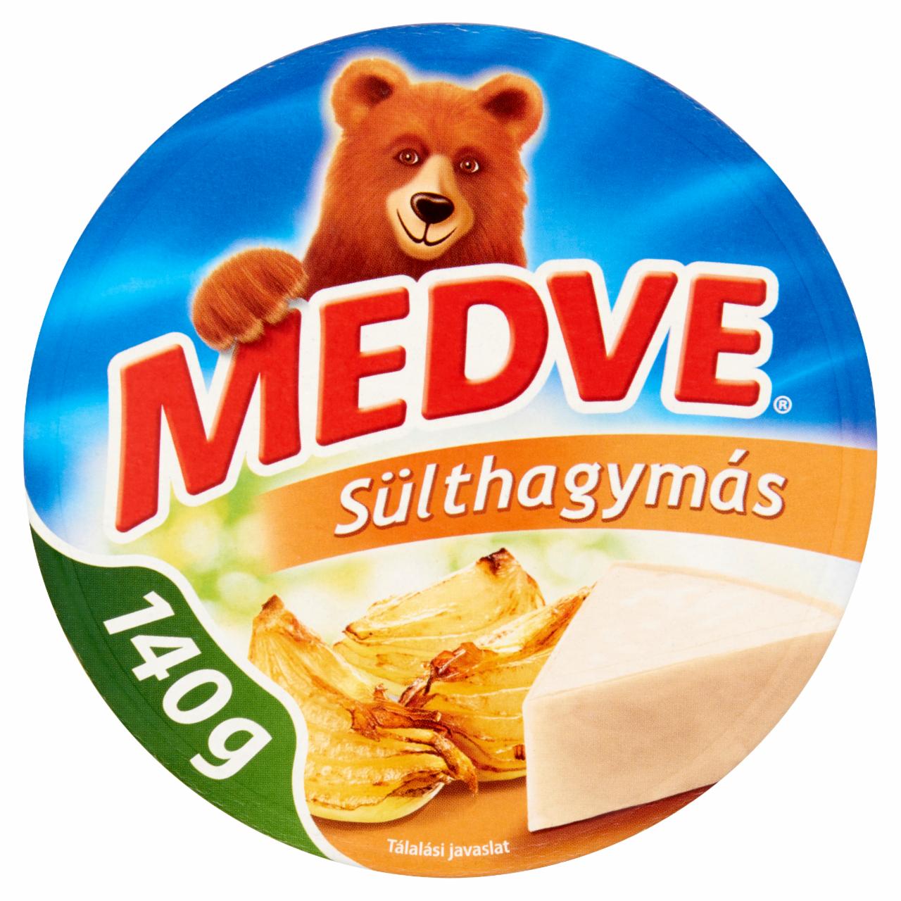 Képek - Medve sülthagymás kenhető, félzsíros ömlesztett sajt 8 x 17,5 g (140 g)
