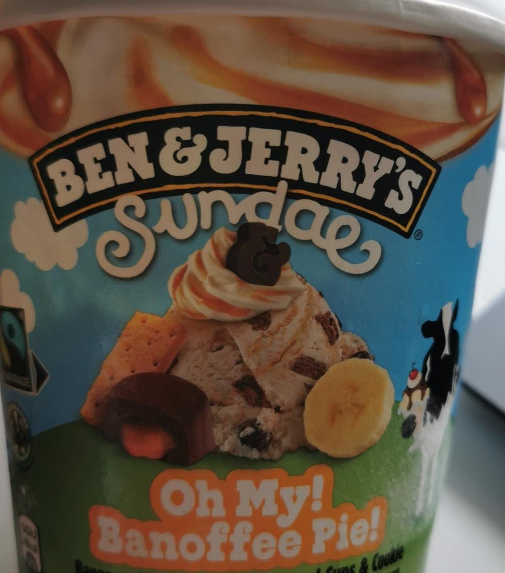 Képek - Ben & Jerry's Sundae Oh My! Banoffee Pie! jégkrém banánpürével, kakaós-karamelles csemegével 427 ml