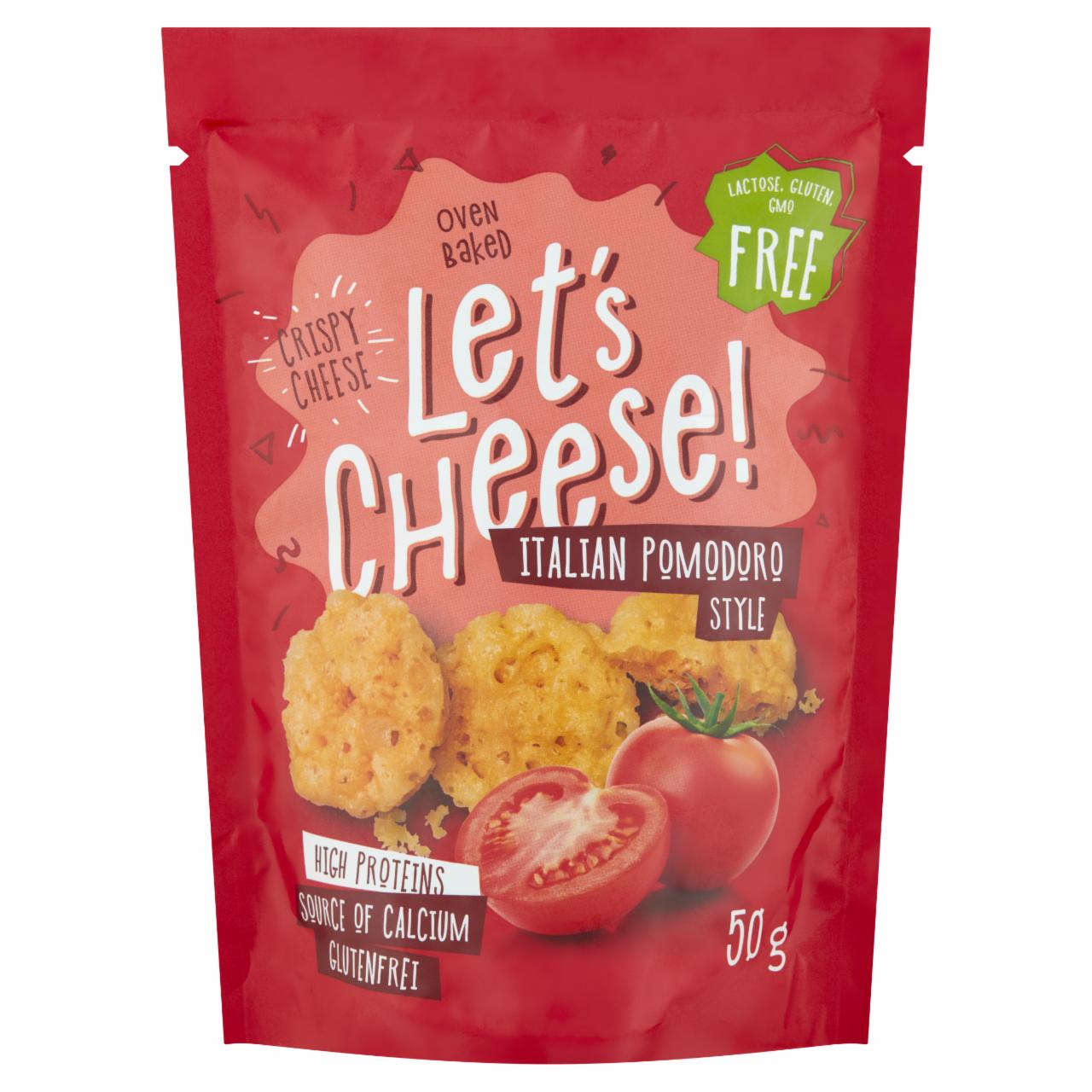 Képek - Let's Cheese ropogós, sült sajt snack paradicsomos ízben 50 g