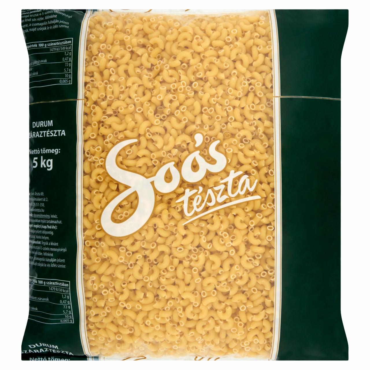 Képek - Soós Duro szarvacska durum száraztészta 5 kg