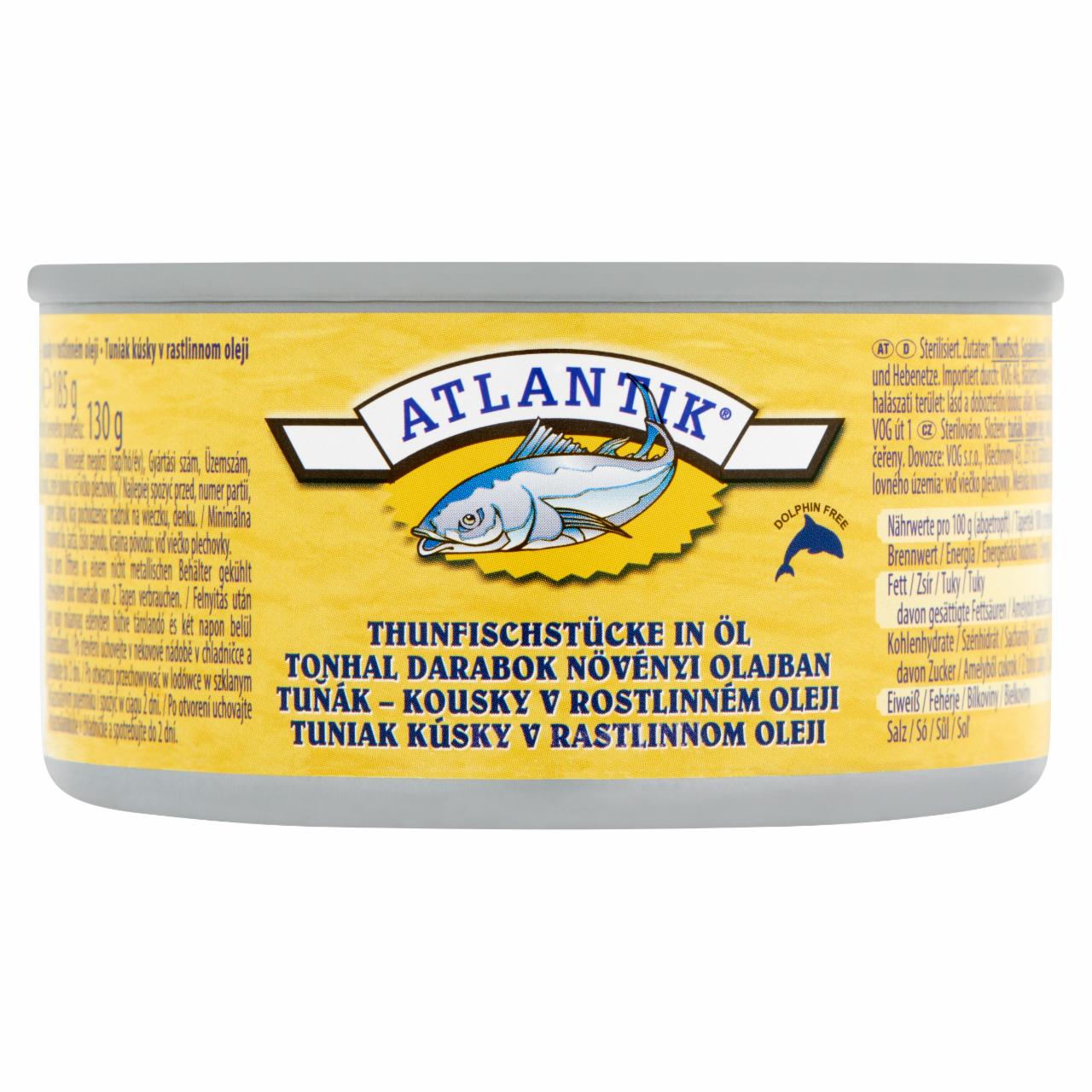 Képek - Atlantik tonhal darabok növényi olajban 185 g