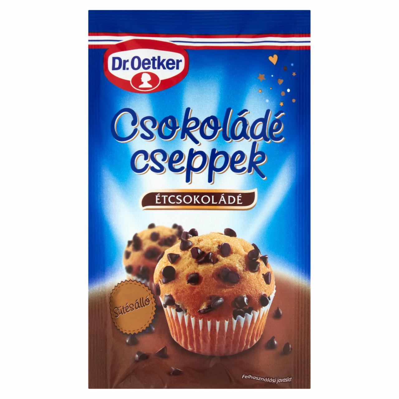 Képek - Dr. Oetker Csokoládé cseppek sütésálló étcsokoládé 100 g