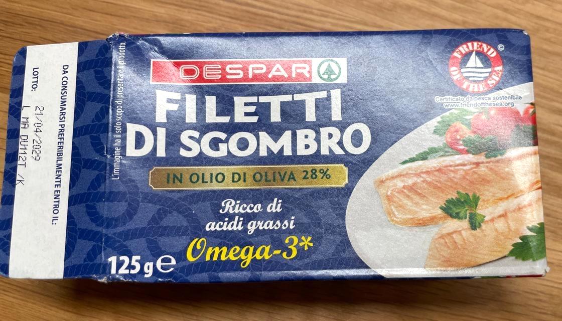 Képek - Filetti di sgombro in olio di oliva 28% Despar