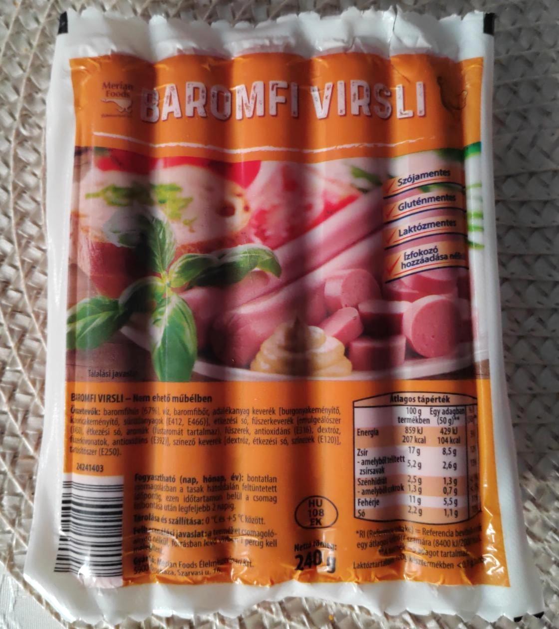 Képek - Baromfi virsli Merian Foods
