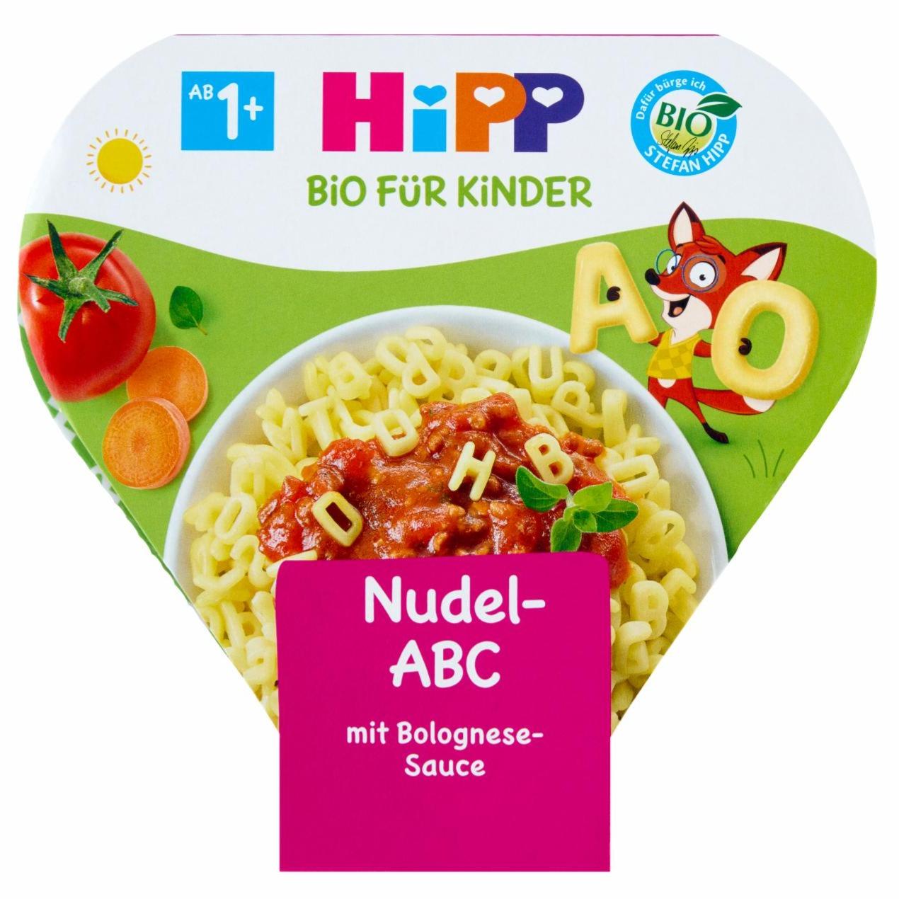 Képek - HiPP BIO tészta ABC bolognai szósszal tésztakészítmény marhahússal 1 éves kortól gyerekeknek 250 g