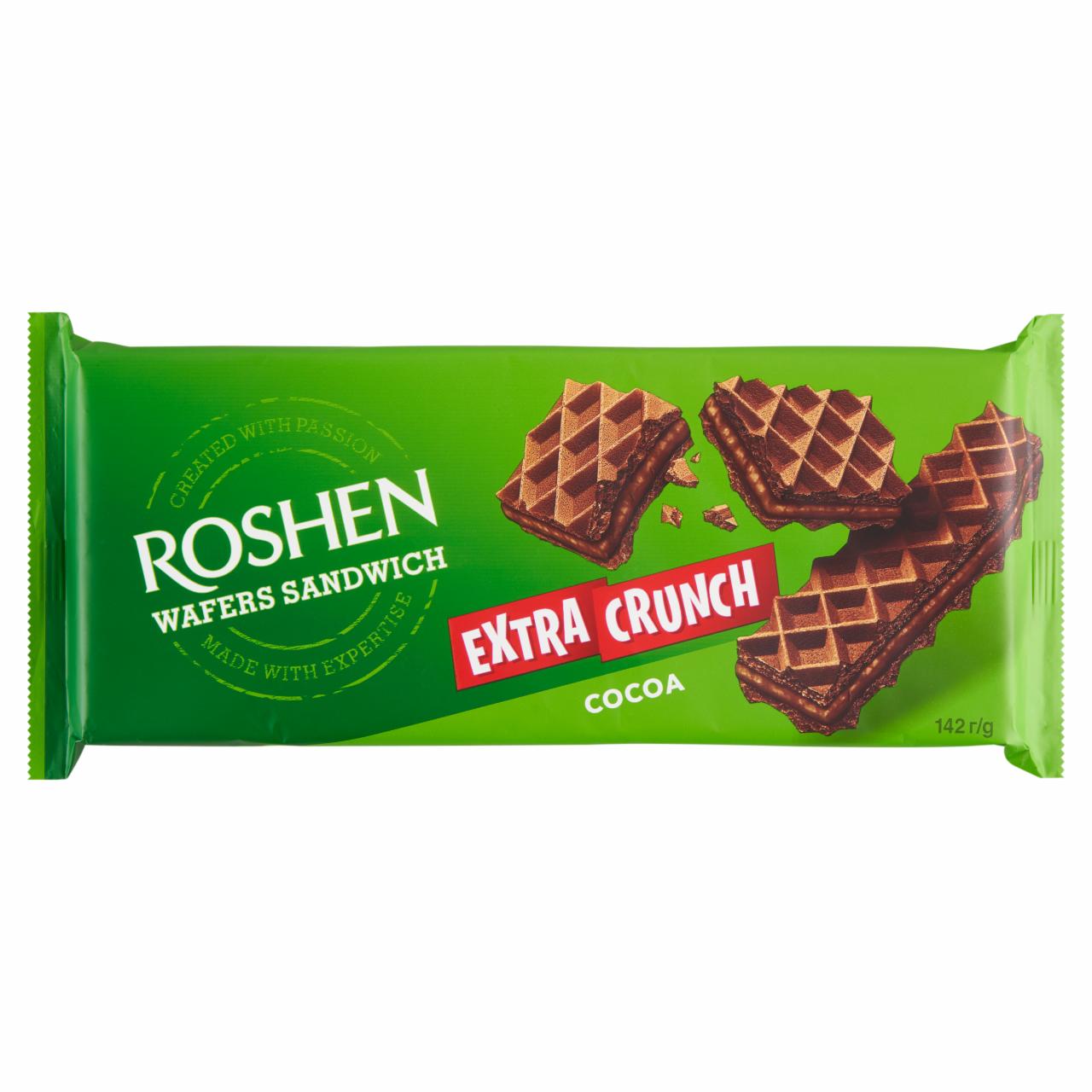Képek - Roshen Extra Crunch kakaós krémmel töltött kakaós ostya 142 g
