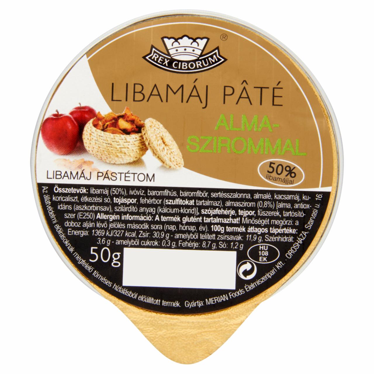 Képek - Rex Ciborum libamáj pâté almaszirommal 50 g