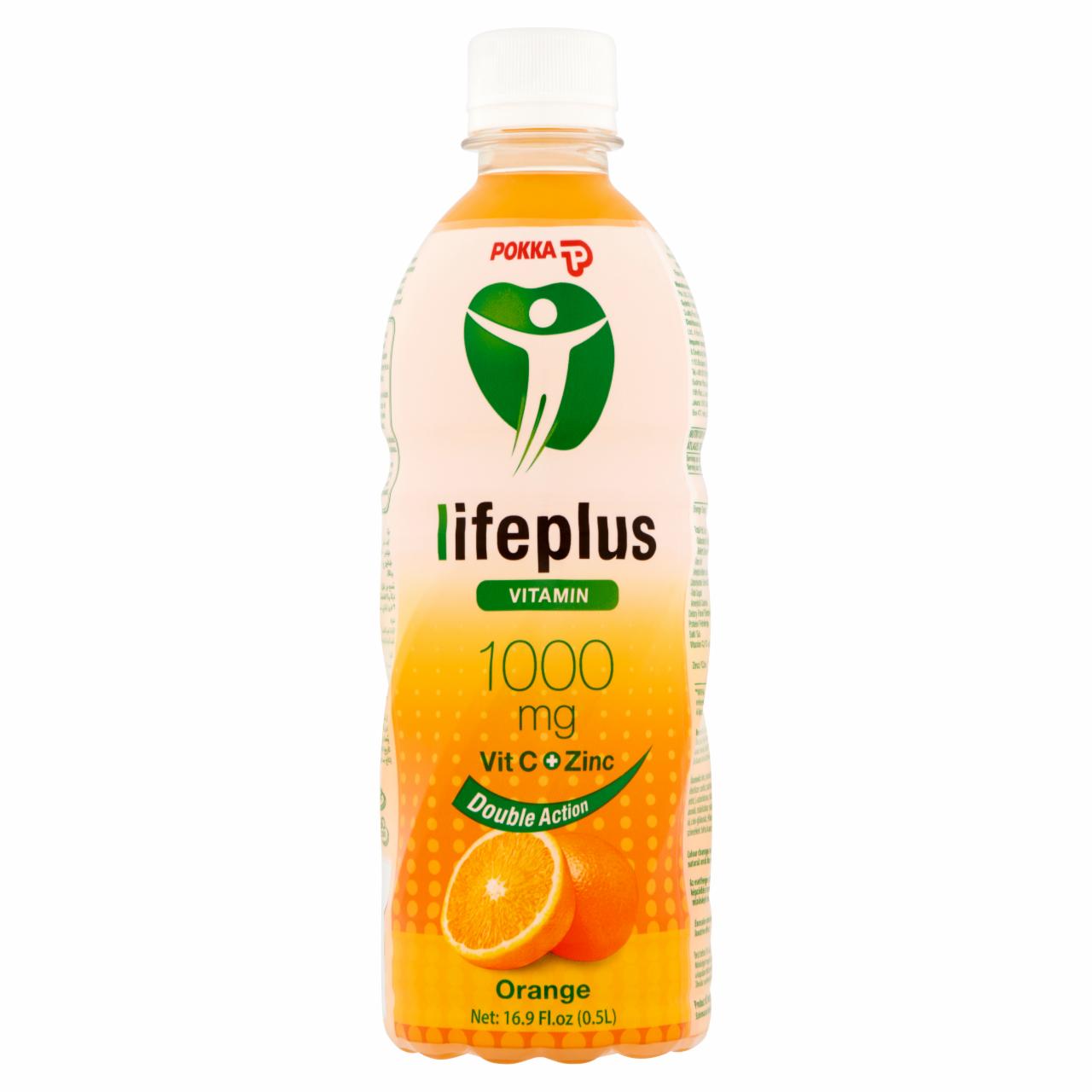 Képek - Pokka Lifeplus narancs ízű szénsavmentes üdítőital hozzáadott C-vitaminnal és cinkkel 0,5 l