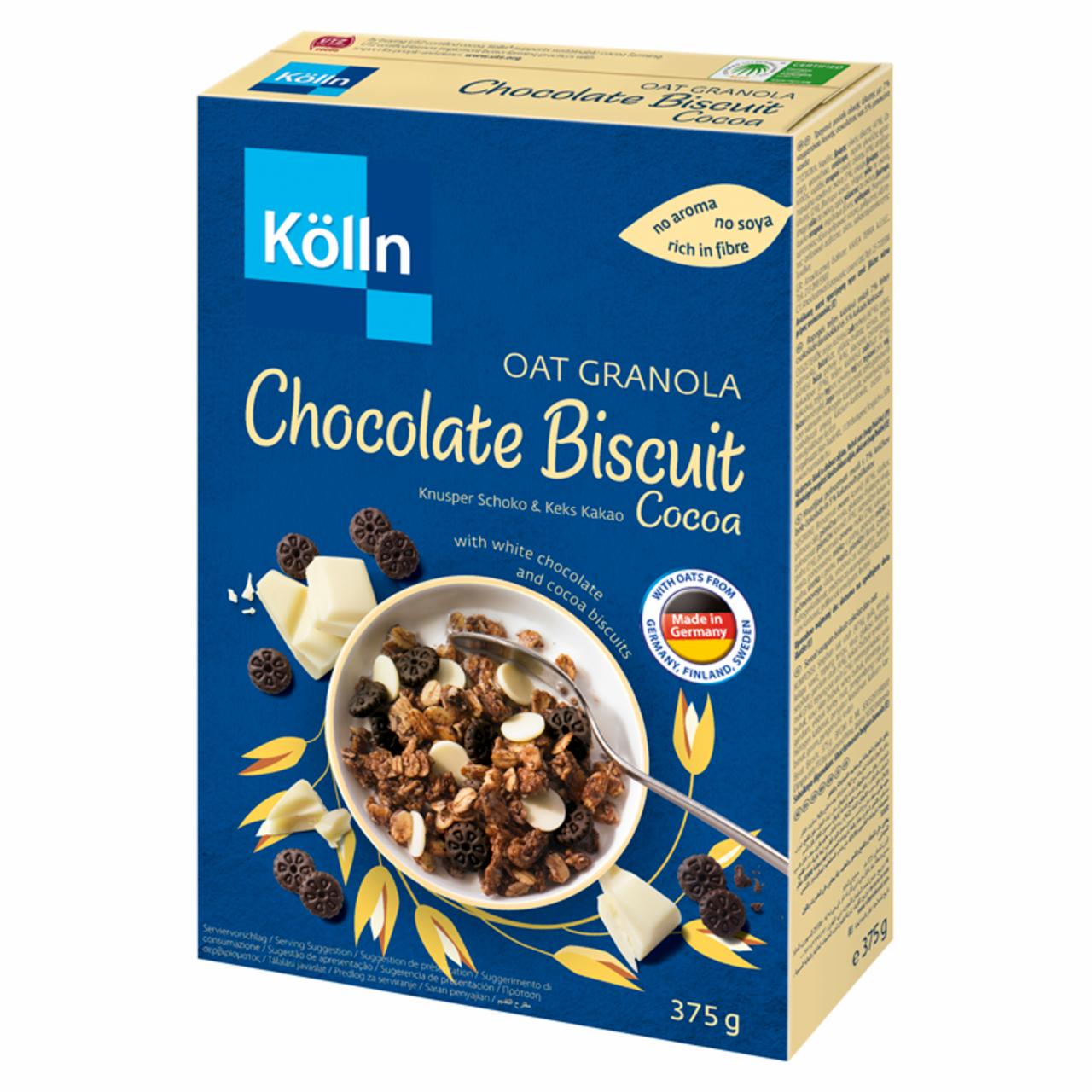 Képek - Kölln ropogós, teljes kiőrlésű müzli fehér csokoládéval és kakaós keksszel 375 g