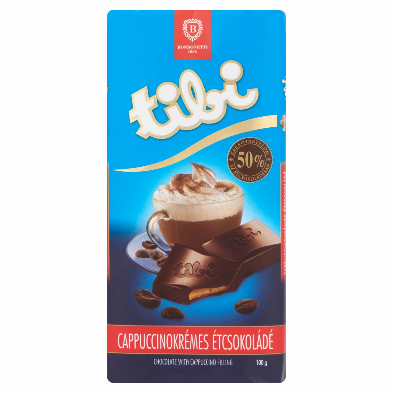 Képek - Tibi cappuccino krémmel töltött étcsokoládé 100 g