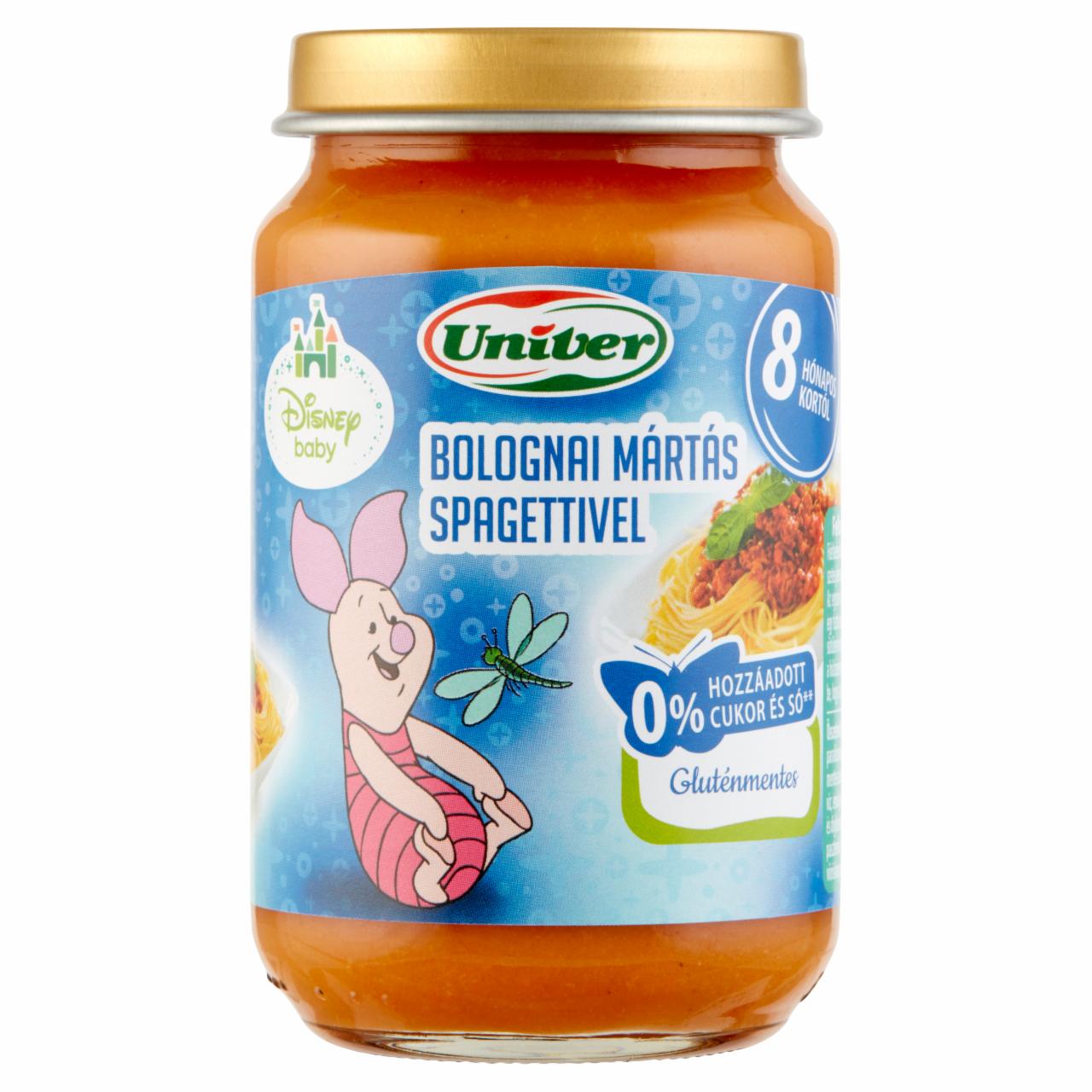 Képek - Univer bolognai mártás spagettivel bébiétel 8 hónapos kortól 163 g