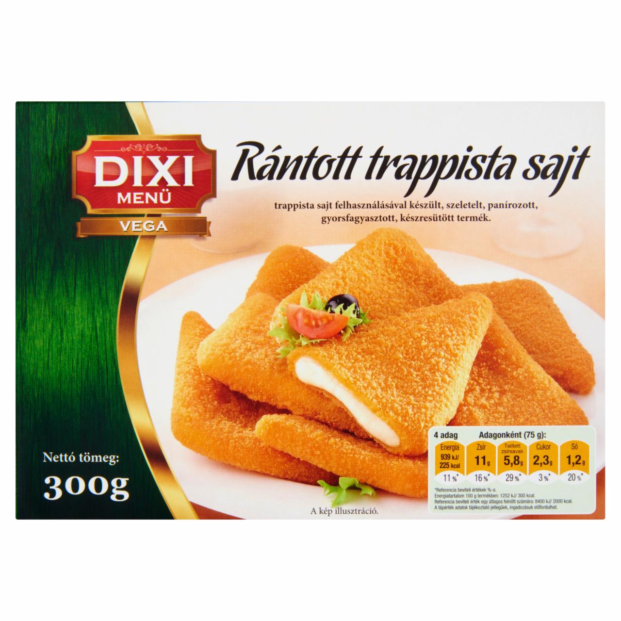 Képek - Dixi Menü Vega gyorsfagyasztott rántott trappista sajt 300 g