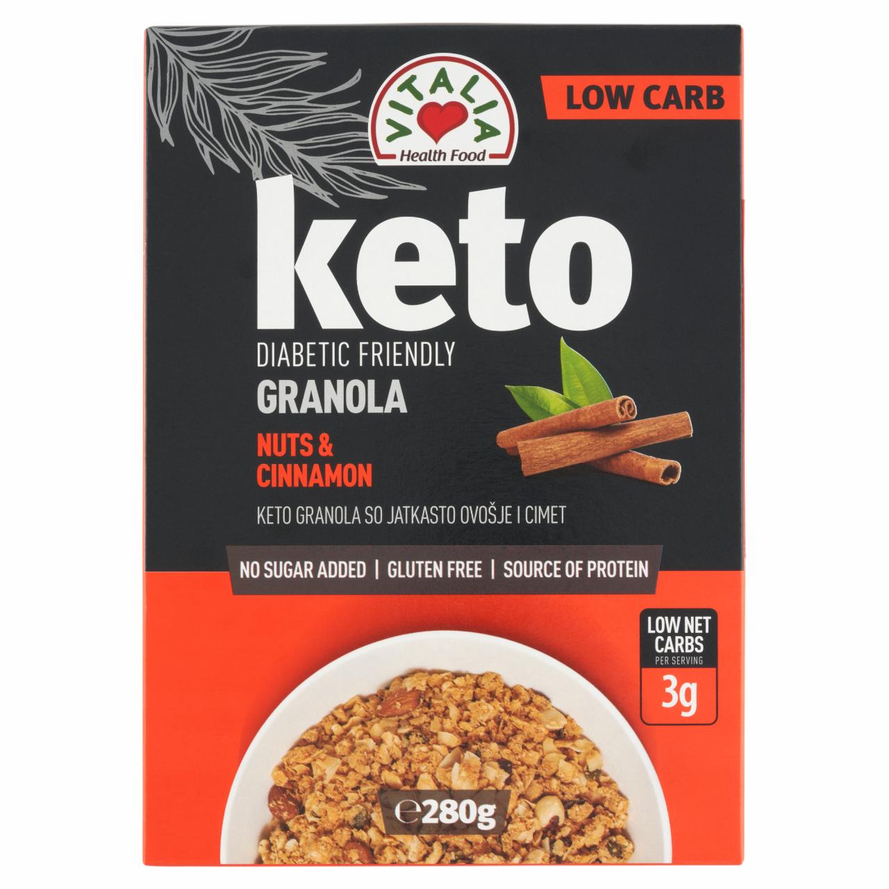 Képek - Vitalia Keto granola diófélékkel és fahéjjal 280 g