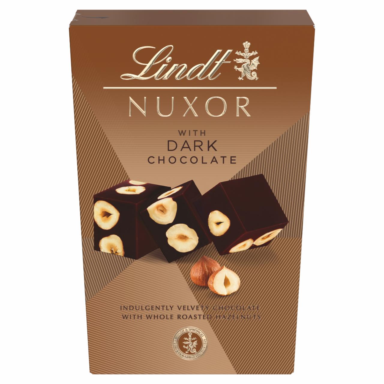 Képek - Lindt Nuxor gianduja mogyorós étcsokoládé egész mogyoróval 150 g
