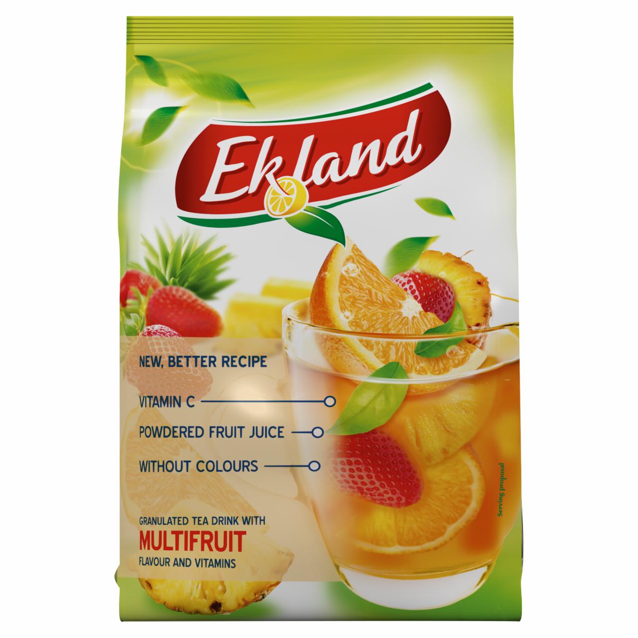 Képek - Ekland azonnal oldódó vegyesgyümölcs ízű tea üdítőitalpor vitaminokkal 300 g