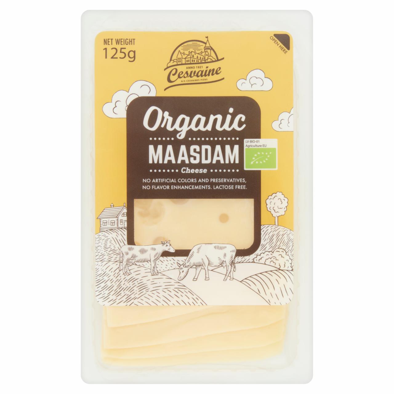 Képek - Cesvaine BIO szeletelt, zsíros, félkemény maasdam sajt 125 g