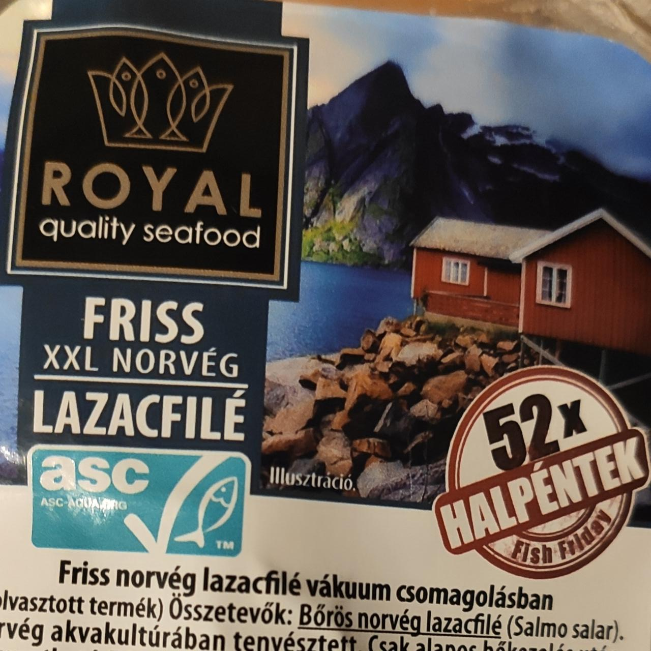 Képek - Friss XXL norvég lazacfilé Royal quality seafood