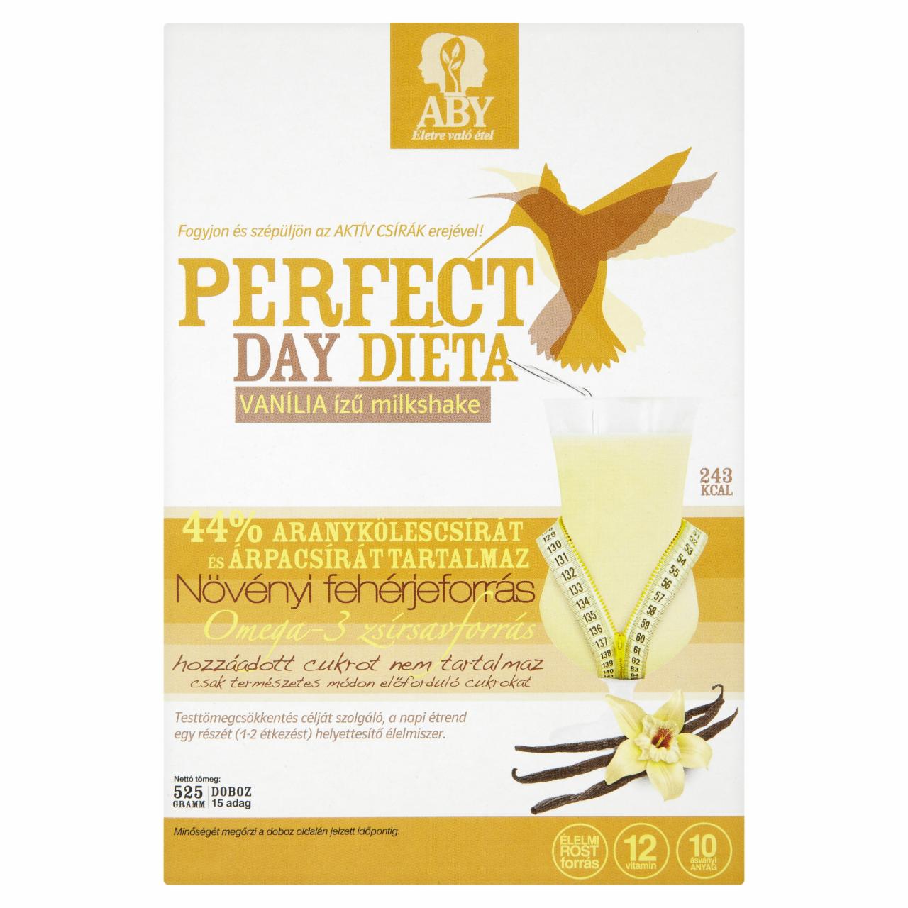 Képek - ABY Perfect Day Diéta vanília ízű milkshake 525 g