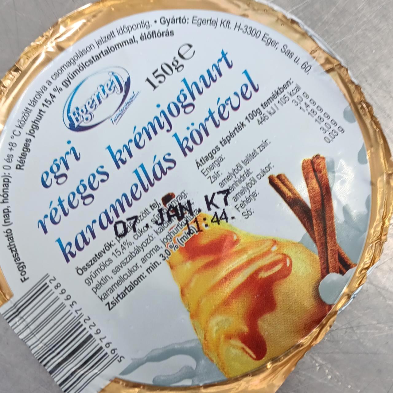 Képek - Egri réteges krémjoghurt karamellás körtével Egertej