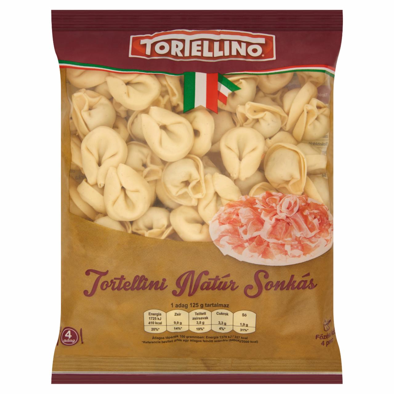 Képek - Tortellino Tortellini natúr sonkás töltelékkel töltött friss tészta 500 g