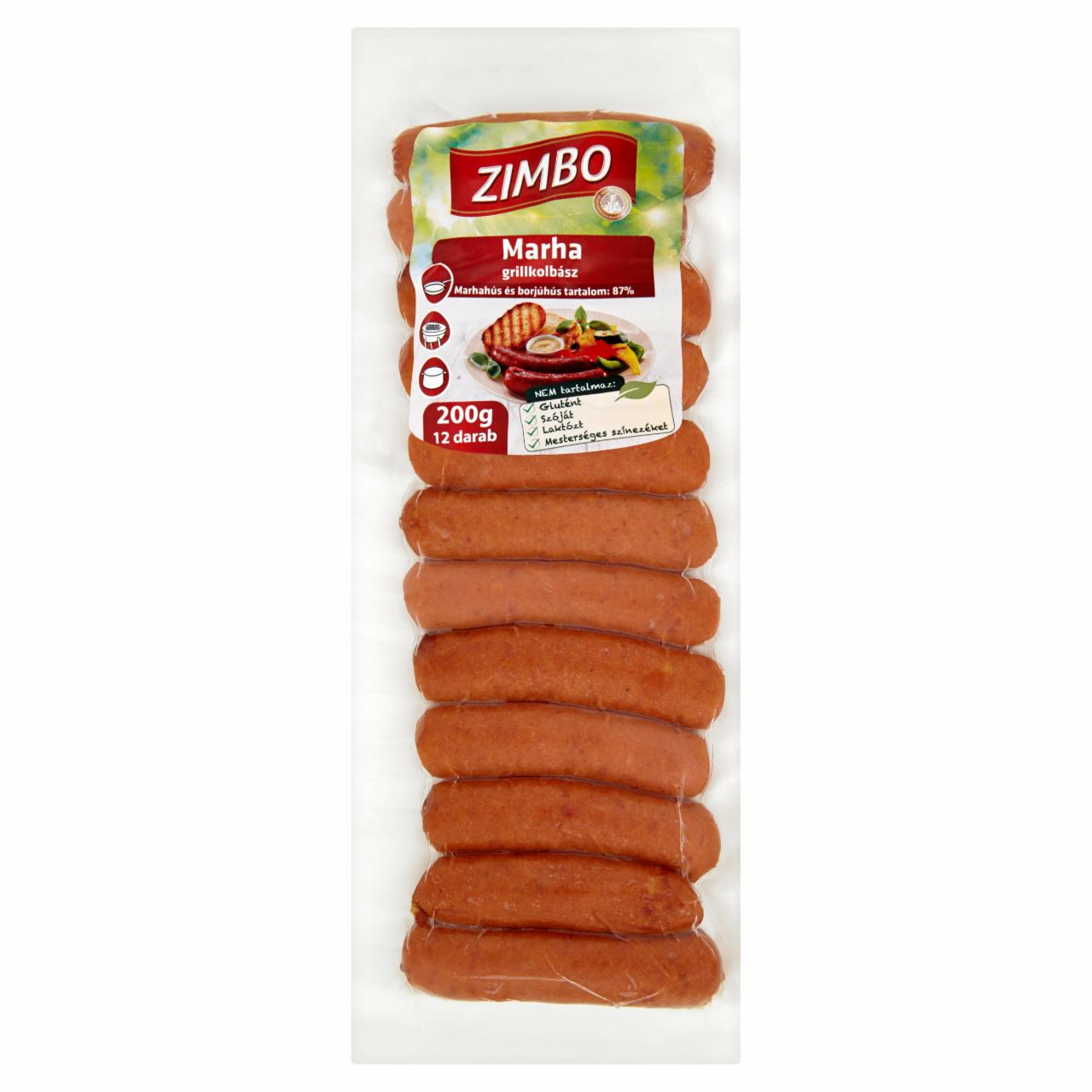 Képek - Zimbo marha grillkolbász 12 db 200 g