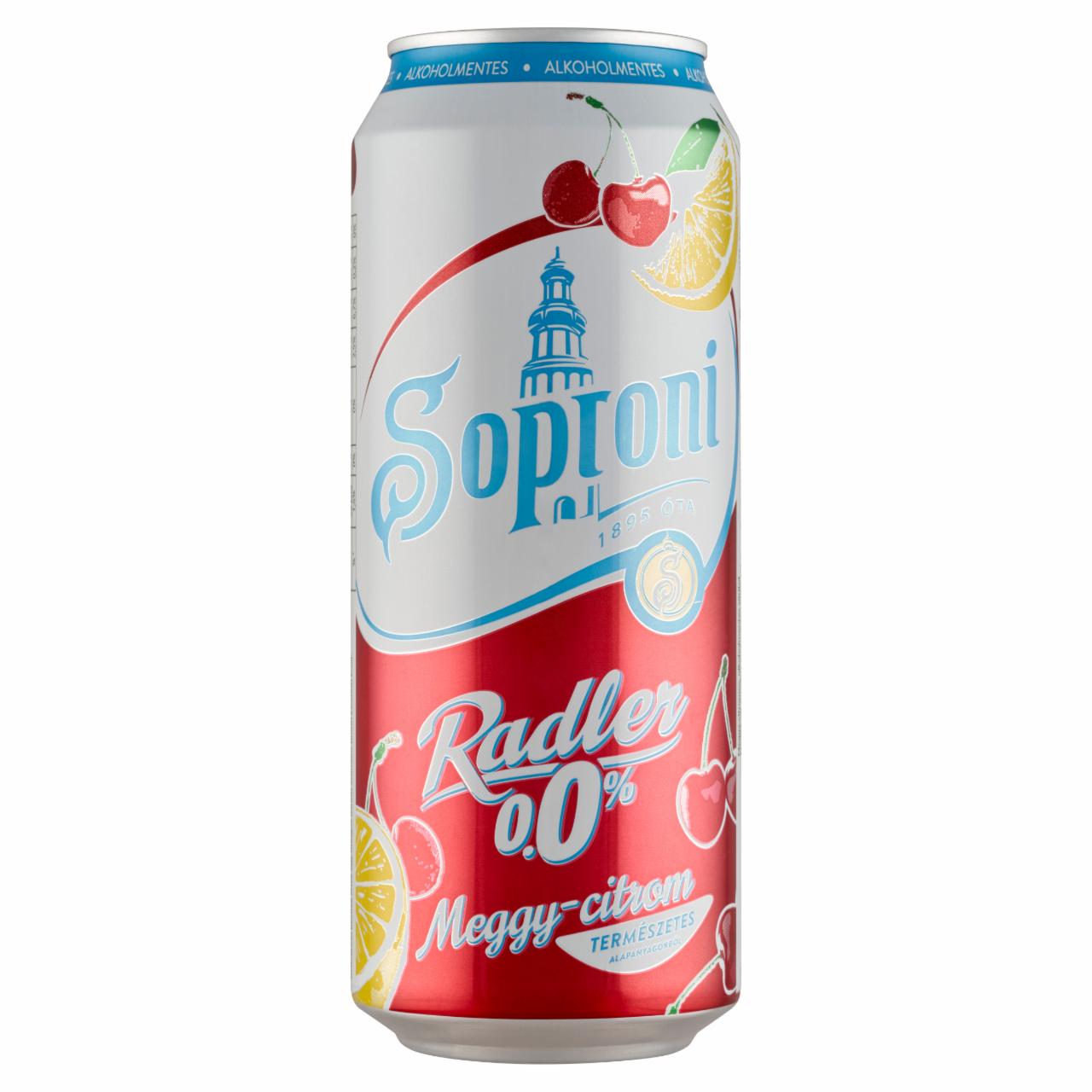 Képek - Soproni Radler meggy-citromos alkoholmentes sörital 0,5 l 