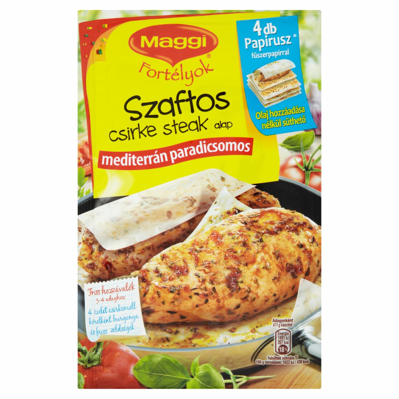 Képek - Maggi Fortélyok Szaftos mediterrán paradicsomos csirke steak alap 24,4 g