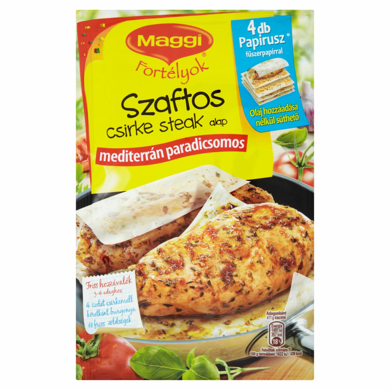 Képek - Maggi Fortélyok Szaftos mediterrán paradicsomos csirke steak alap 24,4 g