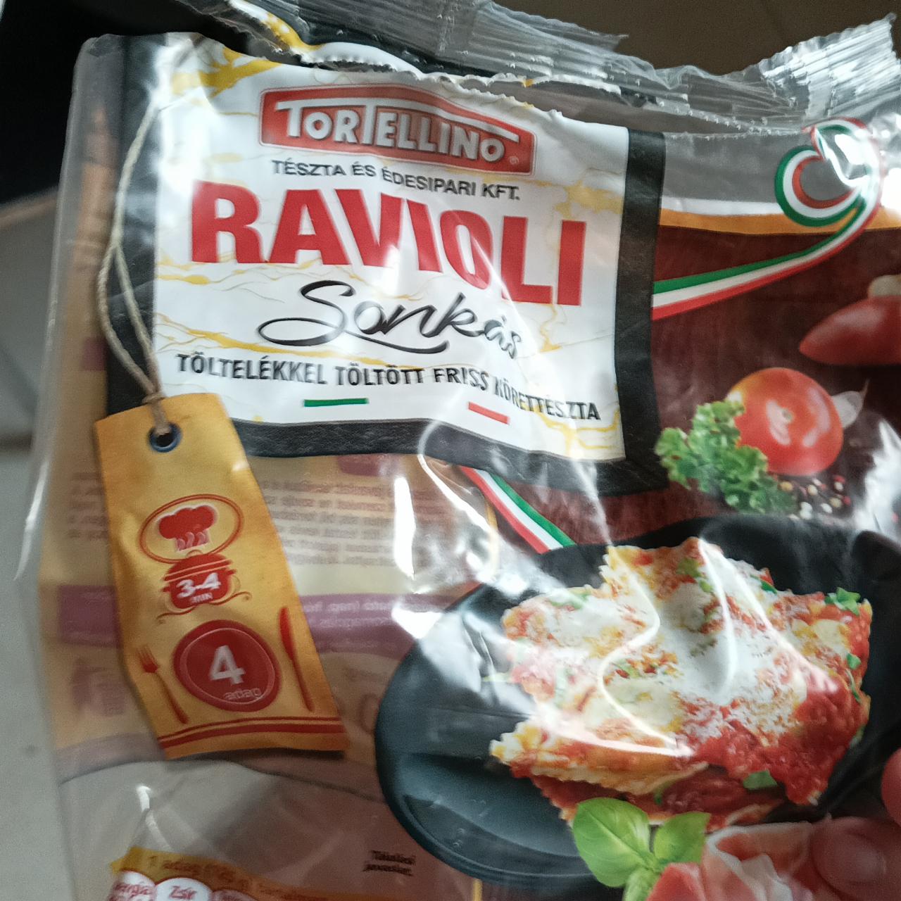 Képek - Tortellino Ravioli sonkás töltelékkel töltött friss körettészta 500 g