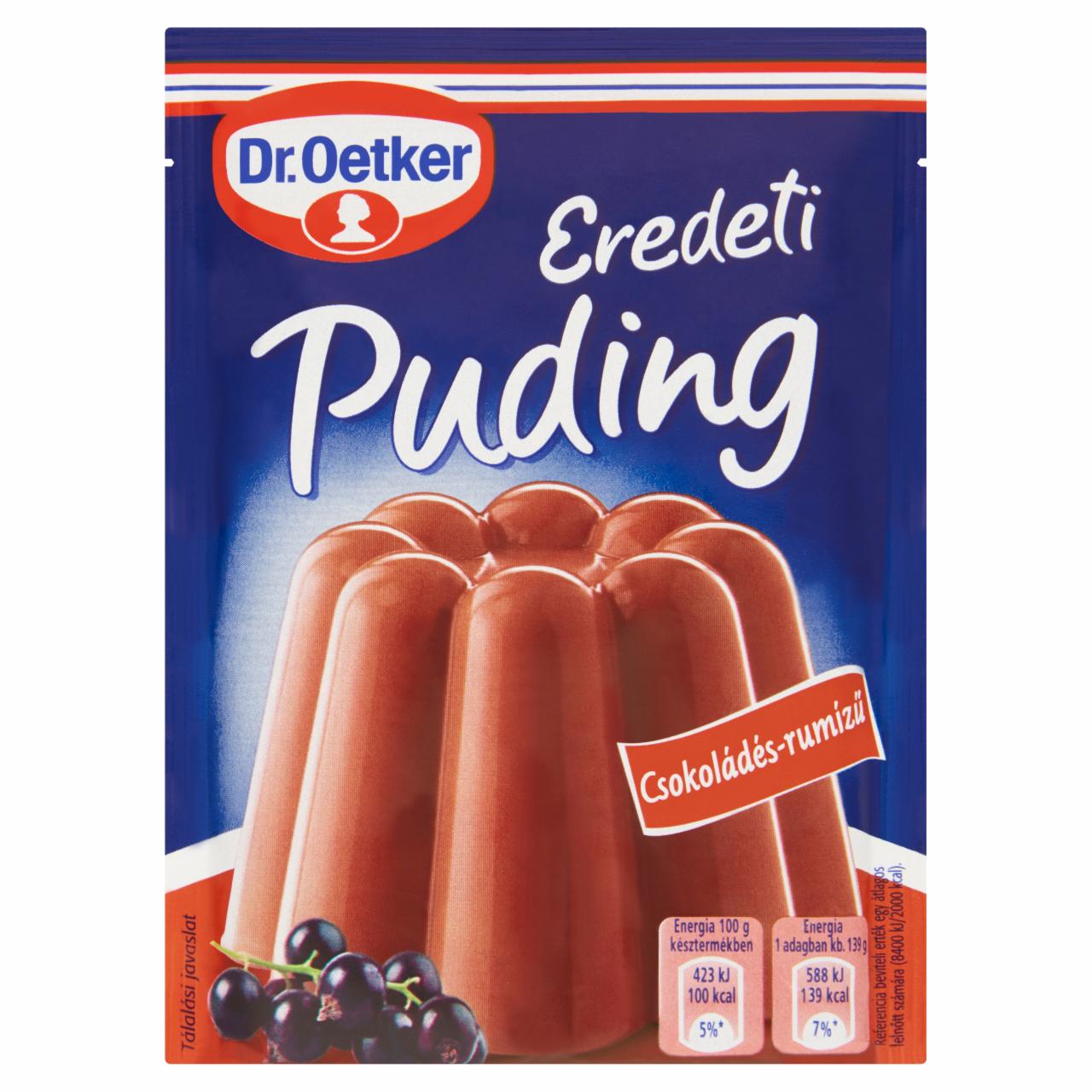 Képek - Dr. Oetker Eredeti Puding csokoládés-rumízű pudingpor 49 g