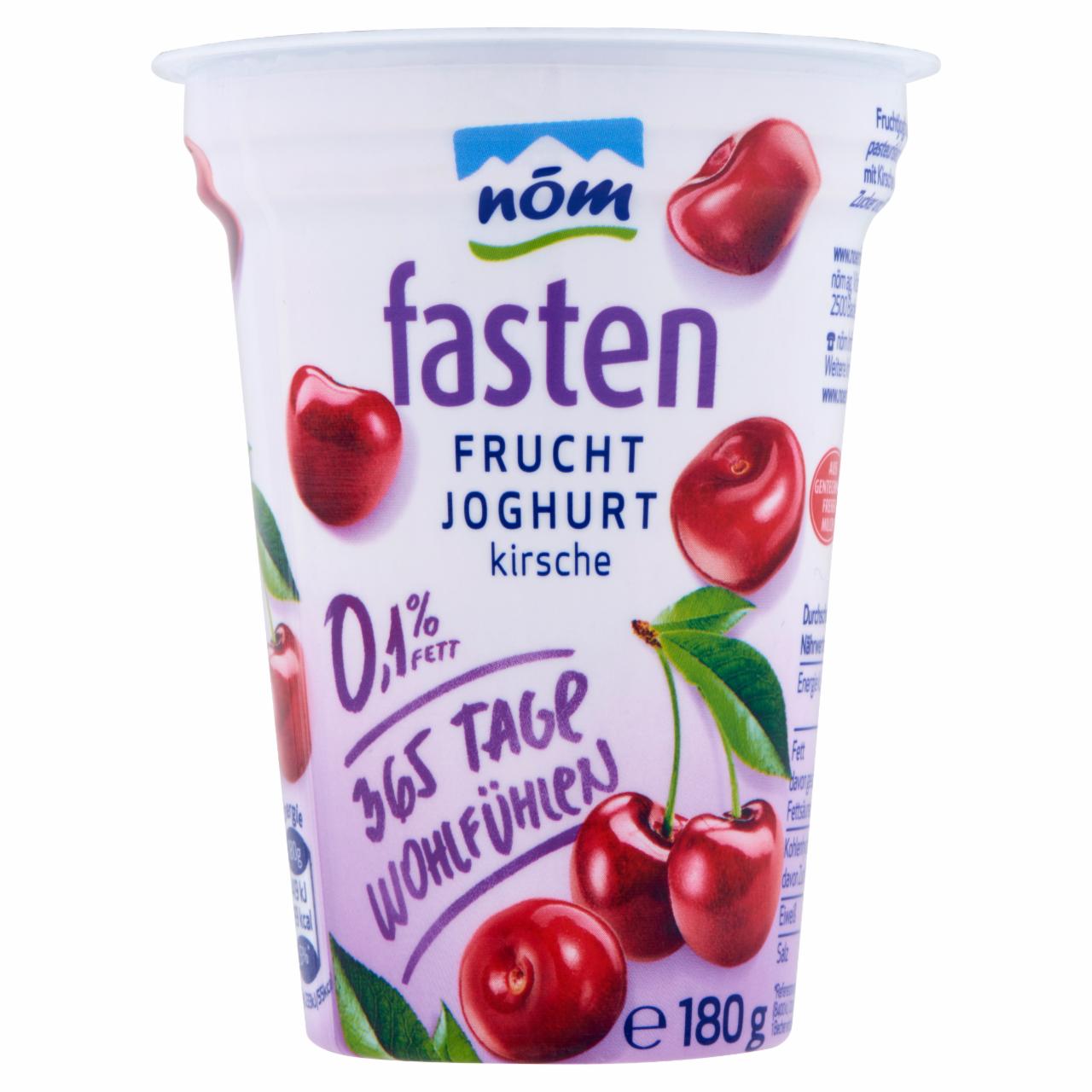 Képek - NÖM Fasten meggyes joghurt cukorral és édesítőszerekkel 180 g