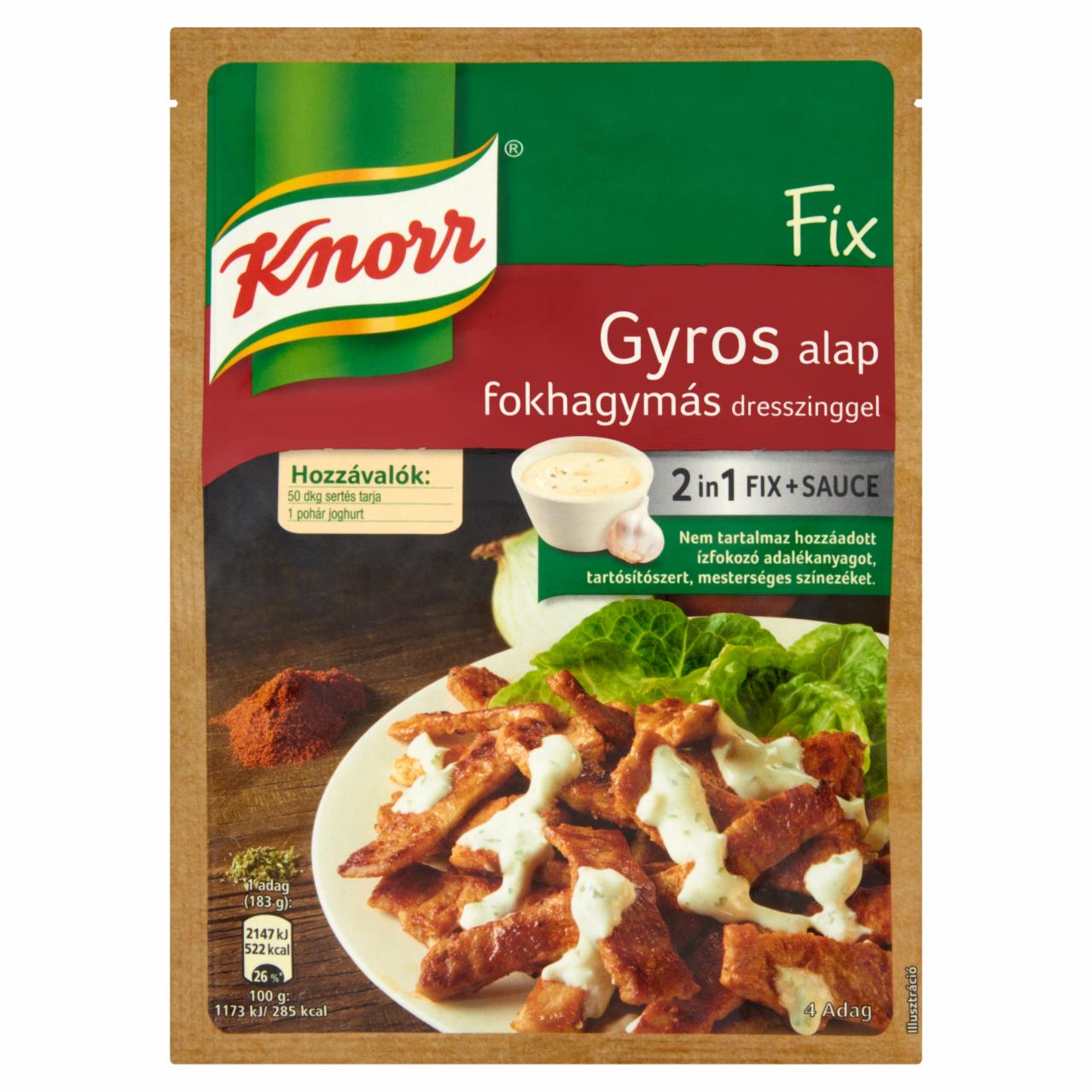 Képek - Knorr Fix gyros alap fokhagymás dresszinggel 40 g