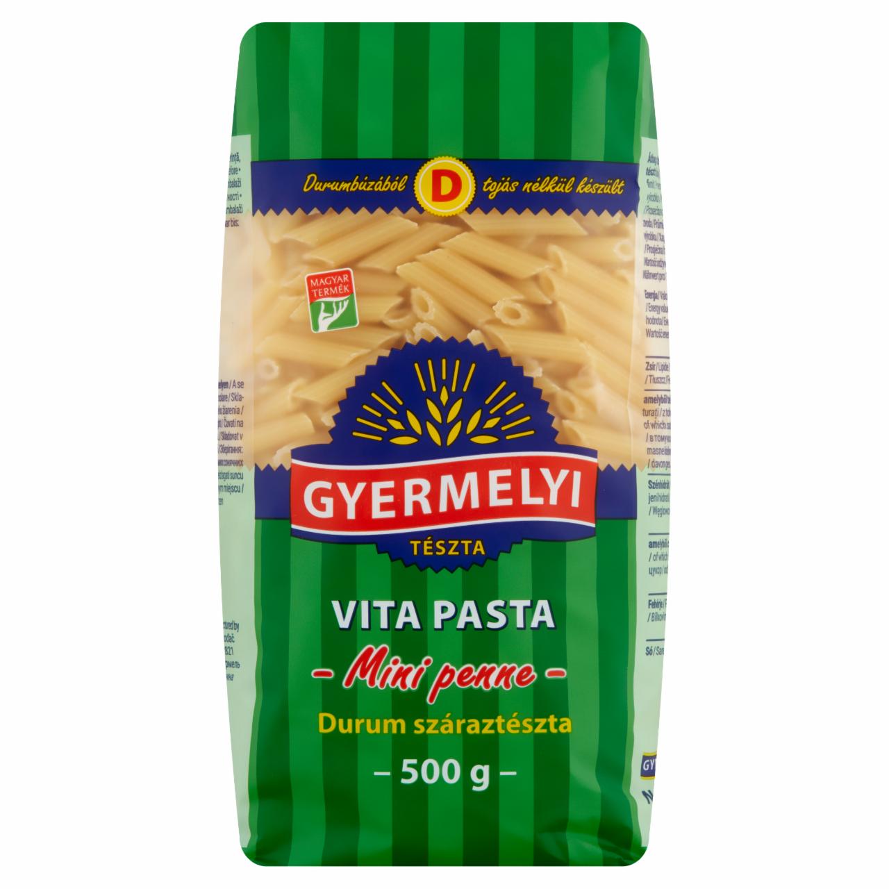 Képek - Gyermelyi Vita Pasta Mini penne durum száraztészta 500 g
